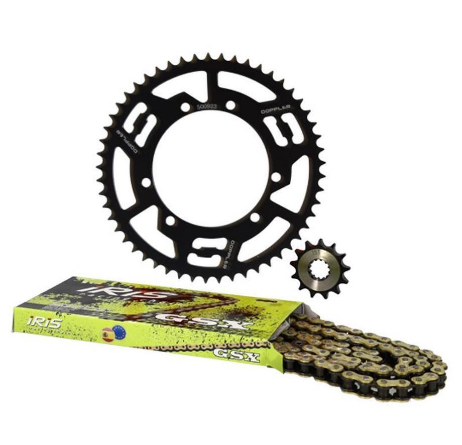 Kit chaîne alu 428 Doppler 13x53 noir pour Sherco Enduro