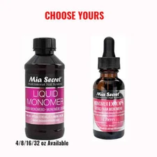 Mia Secret Liquid Monomer 4oz/8oz/16oz/32oz and CHERRY Scent Drop 1oz - SELECT