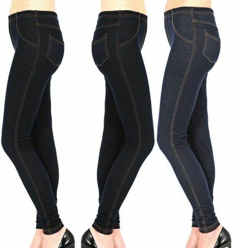 Leggings ajustados de mezclilla elásticos para mujer talla grande 8-26 - Imagen 2 de 5