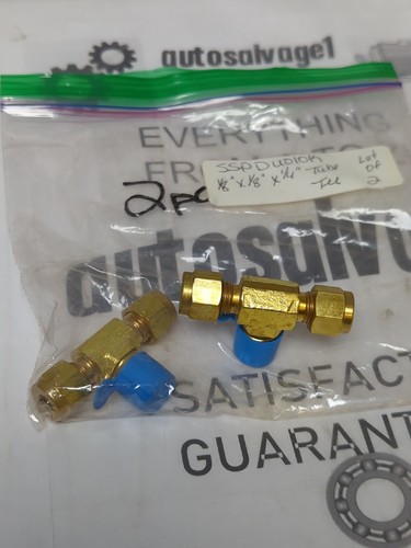 SSP DUOLOK,NA,1/8 IN X1/8 IN X1/4 IN TUBE FITTING TEE LOT OF 2 NOS - Picture 4 of 4