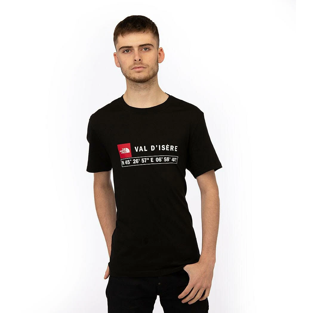 North Face Mens Black/White VAL-D'ISERE GPS Premium Lightweight T-Shirts