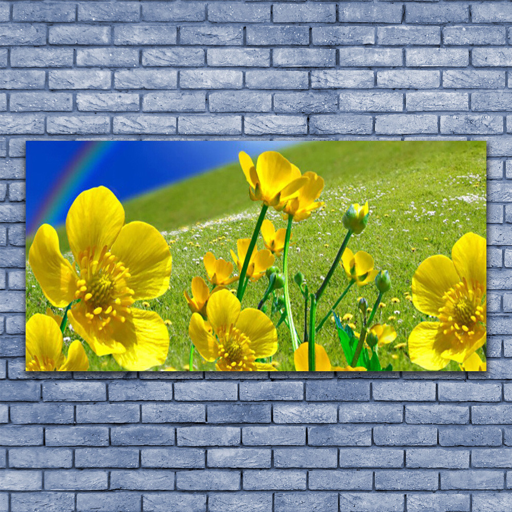 Photo sur toile nature 140x70 cm decoration fleurie et coloree pour ambiance salon zen