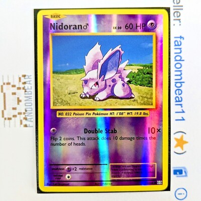 Nidoran REVERSE HOLO card 43/108 XY Evolutions Pokemon TCG 2016 Base Set Art | eBay Nidoran REVERSE HOLO card 43/108 XY Evolutions Pokemon TCG 2016 Base Set Art | eBay