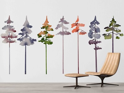 3D Tree Plants Watercolor Wallpaper Wall Murals Removable Wallpaper