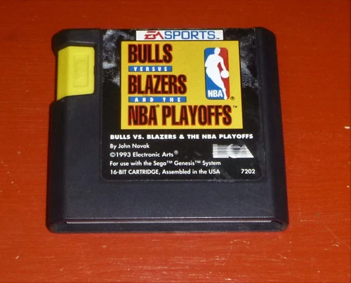 Bulls vs. Blazers and the NBA Playoffs (Sega Genesis, 1993)-Cart Only