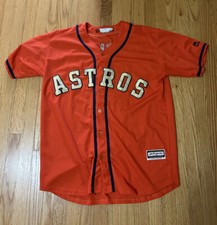 (L) Alex Bregman #2 Astros Jersey (Gold Number/letter)  2017 Championship Patch