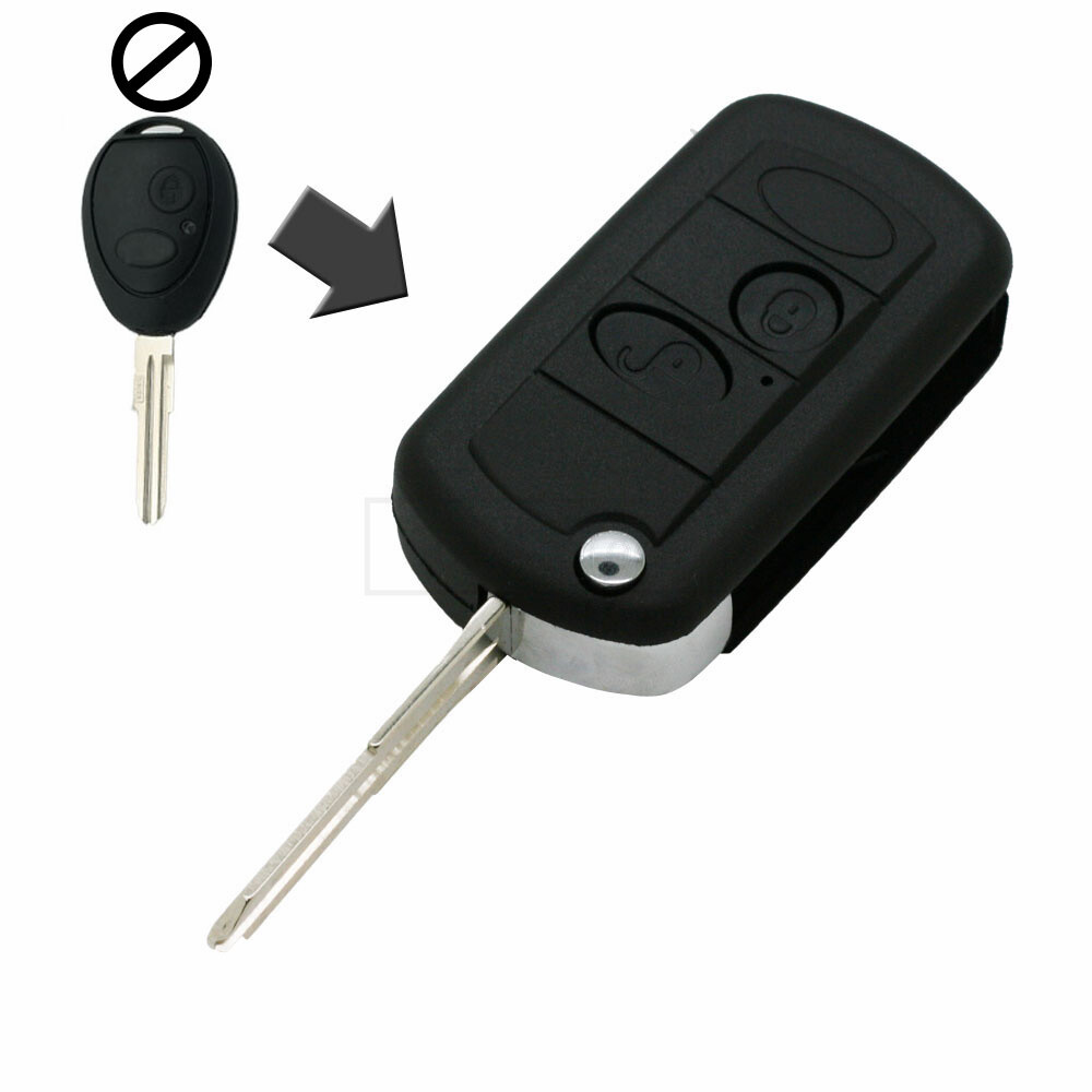Flip Key Shell + Key Blank refit for LAND ROVER Discovery Remote Key Fob 2Button