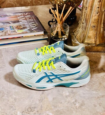 Asics Womens Solution Speed FF 2 1042A136 White Volleyball Shoes  Size 9