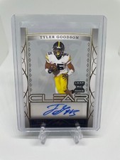 TYLER GOODSEN 2022 LEAF TRINITY FOOTBALL CLEAR ROOKIE AUTO /75