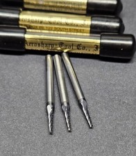 3pc 4  Solid Carbide Tapered End Mill .040"  " 4 Degree Aerosharp USA Machinist