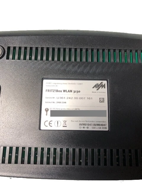 Fritz AVM FRITZ!Box WLAN 3130 1&1 WPA2 - Bild 2 von 2