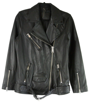 NEW AllSaints Leather Billie Biker Jacket Size XS #SJ1141 | eBay