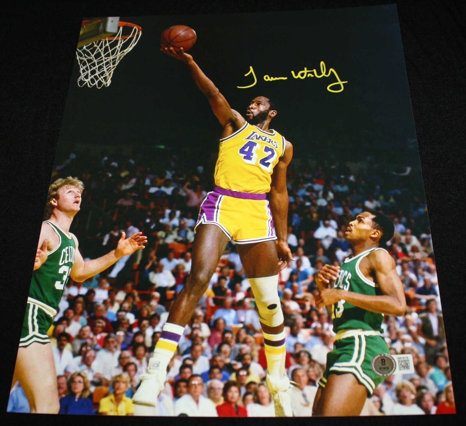 James Worthy Autographed Signed Los Angeles Lakers 11 x 14, , Beckett BAS 