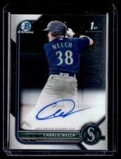2022 Bowman Chrome Autograph Charlie Welch Auto Seattle Mariners #CPA-CW