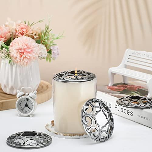 4 Pcs Candle Toppers Jar Candle Cover Scented Candle Toppers to Burn