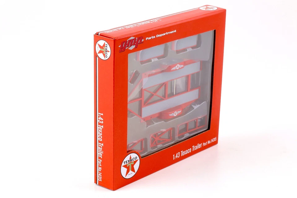 1:43 GMP Tandem Auto Trailer Rimorchio Texaco Rosso Diorama Accessori - Immagine 3 di 3
