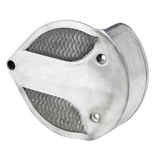Lowbrow Customs Fish Scale Air Cleaner Cover for S&S Super E/G - Semi Polished