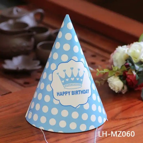 Crown Design Birthday Party Hats Pack Of 10 Kids Blue Pink Hats - Bild 2 von 5