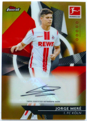 TCS 3254 Topps Finest Bundesliga Performance 20/21 Jorge Mere Gold Aut Lim.15/25