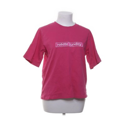 ROTATE Birger Christensen, T-shirt, Größe: S, Pink, Bio-Baumwolle, Print #bX4