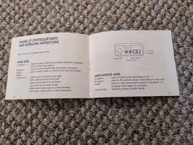 Monster Party Nintendo NES Instruction Manual Booklet ONLY Retro Vintage Nice