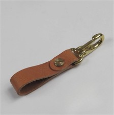 Oxhide Key Fob Belt Loop Key Holder Brass Halt Snap Hook