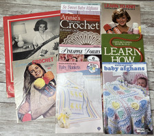 Lot of 9 Vintage Crocheting / Knitting / Quilting Books  Booklets - 60s to 80s