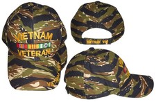 Vietnam Veteran Ribbon Woodland Camouflage Acrylic Embroidered Hat Cap Licensed