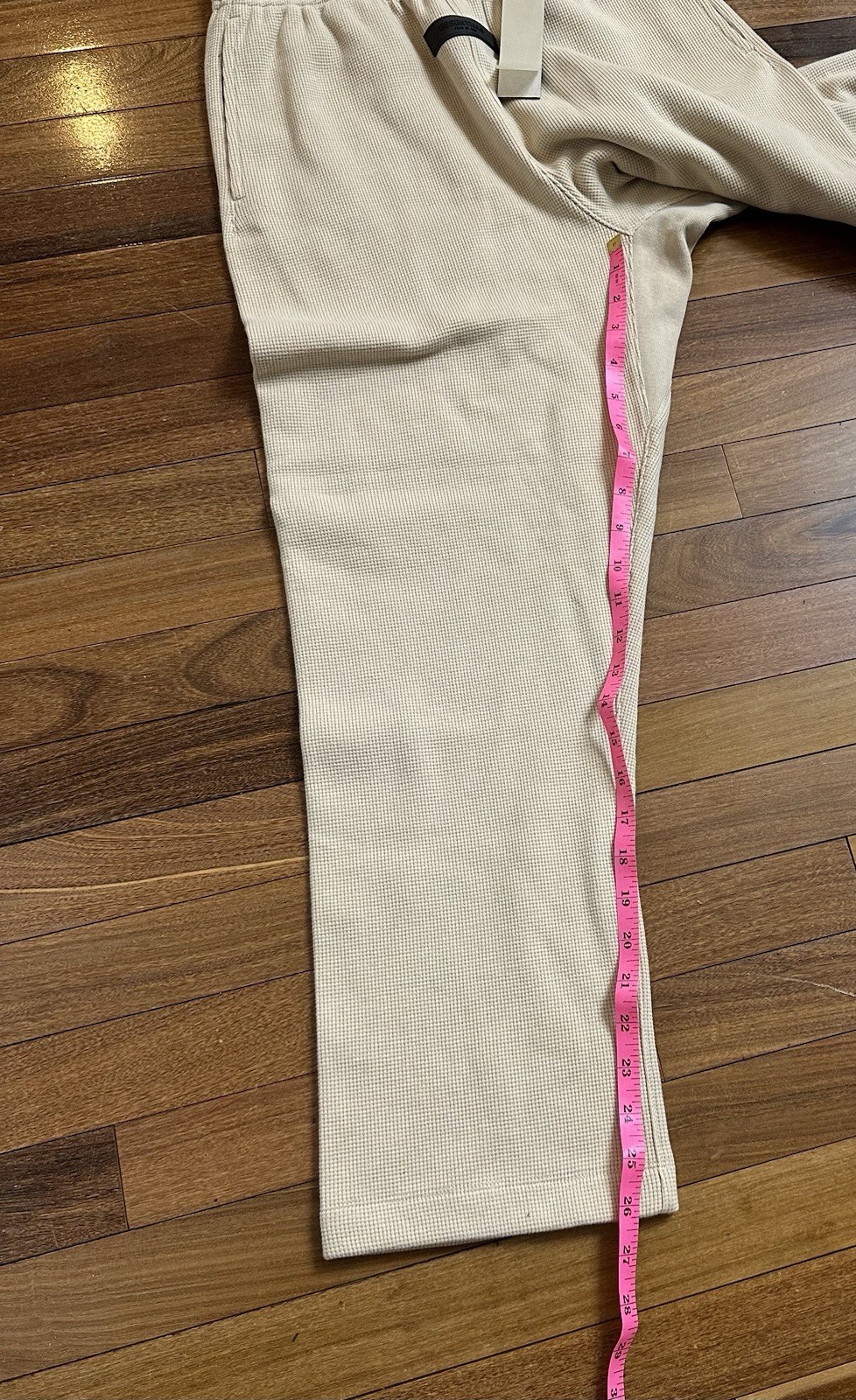 Essentials Fear Of God Waffle Weave Sweatpants Beige Kids Size 10 thumbnail 7