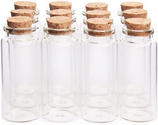 30Ml 1.18" X 2.75" Potion Bottles,Mini Glass Bottles,Small Glass Jars for Weddin
