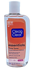 Clean Clear Essentials Oil Free Face Toner Acne Treatment Pore Cleanser-8 fl. oz