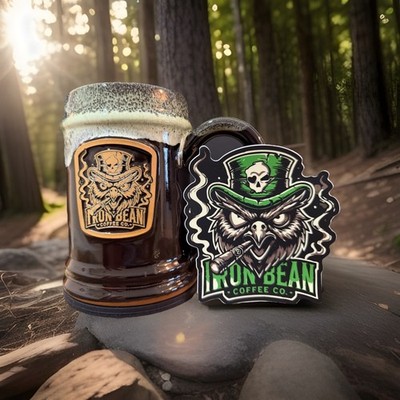 Iron bean Coffee Co. 2026 Blackthorn Crooked Owl Tankard & Decal *BRAND NEW*