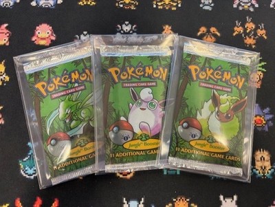 1st Edition Jungle Booster Packs (Set of 3 - Scyther, Flareon, Wigglytuff) TCGS