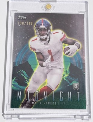 2024 Topps Midnight Malik Nabers RC Rookie #72 Morning Parallel /149 - Giants