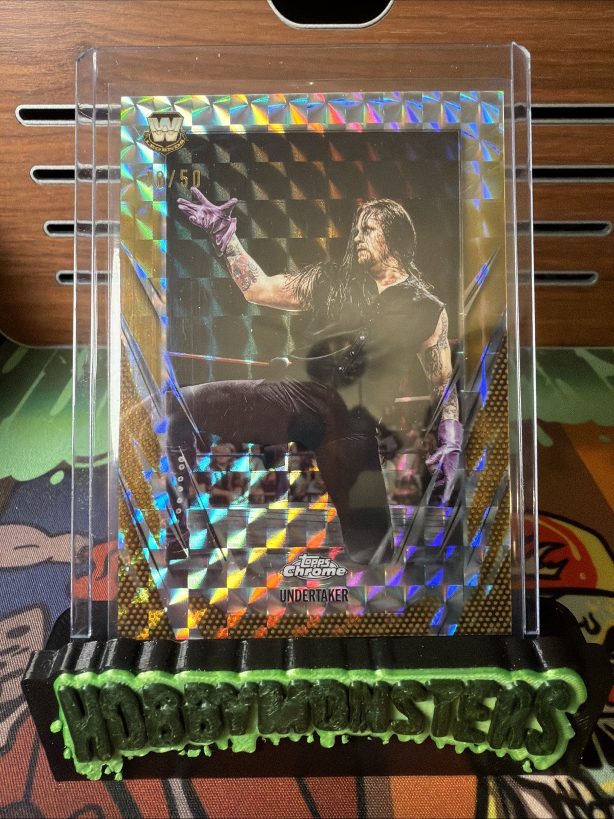 🪦 2026 TOPPS CHROME WWE UNDERTAKER GOLD GEOMETRIC REFRACTOR /50 SSP MINT! 🔥🥵