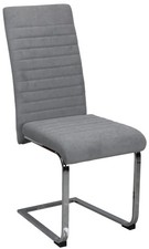 2 4 6 Velvet Dining Chairs Chrome legs, Beige Dark Grey, Light Grey Blue Black