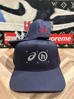 ASICS X Hidden NYC Hat Cap 3m SnapBack Friends And Family Kanji OSFA Navy Silver