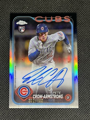 Pete Crow-Armstrong #RA-PC 2024 Topps Chrome Rookie Autograph card