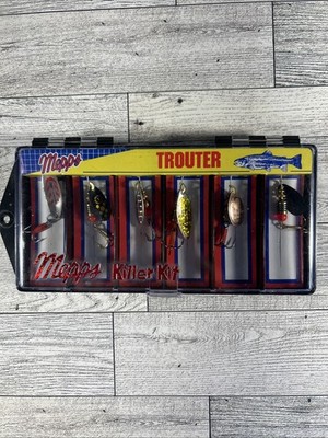 Mepps Trouter Killer Kit 6 fishing spinners lures Aglia hard case NEW open 