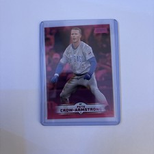Pete Crow-Armstrong 2025 Topps Stadium Club #86 Pink Parallel SP Chicago Cubs