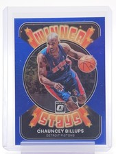 CHAUNCEY BILLUPS 2021-22 OPTIC WINNER STAYS BLUE PRIZM /85 #8 Q4597