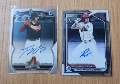 2023 Tommy Troy 2024 Ryan Waldschmidt Bowmam Chrome Auto 1st Autograph