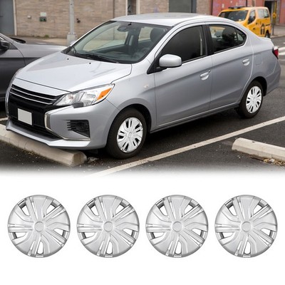 Fit 2014-2024 2025 Mitsubishi Mirage 14'' Set of 4 Chrome Wheel Covers Hub Caps