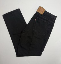 VTG 90  s USA Levis 505 Black Denim Jeans Mens 38x32 Regular Fit Straight