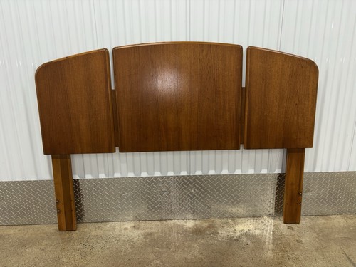 Vintage Danish Modern Full Sized 3 Panel Teak Headboard by Lane