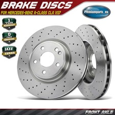 2x Front Brake Discs Pair Vented 320mm for Mercedes-Benz A-Class CLA 2464212712