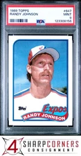 1989 TOPPS #647 RANDY JOHNSON RC EXPOS HOF PSA 9
