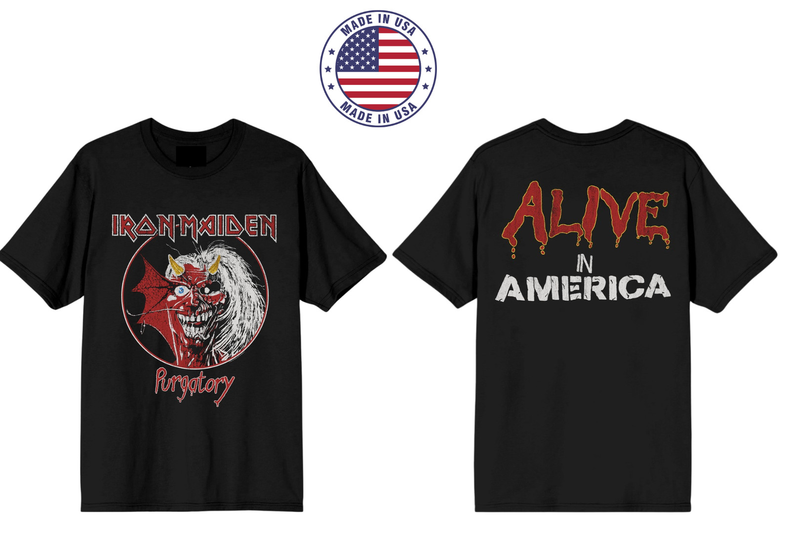 Iron! Maiden Purgatory Alive in America Vintage T-shirt All Sizes Reprint