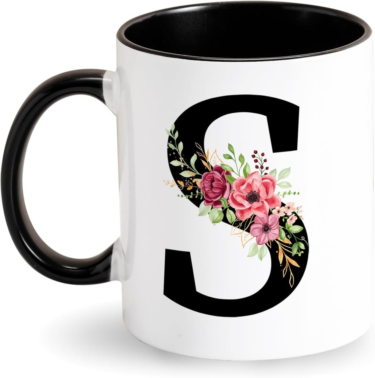Tasse personnalisée avec initiale pour éviter les vols de mug en open space