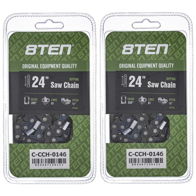 Chainsaw Chain 24 Inch .050 3/8 81DL for Echo CS590 CS-590 CS-600P 2-Pack